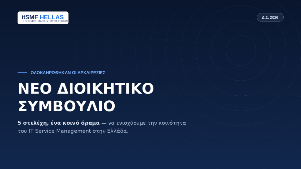 itSMF Hellas Board Members banner (Greek)